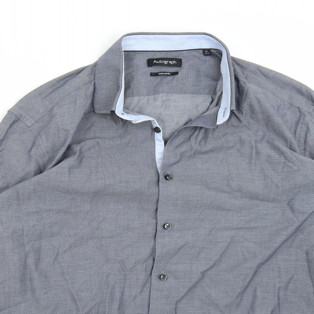 Autograph Mens Blue    Button-Up Size 42