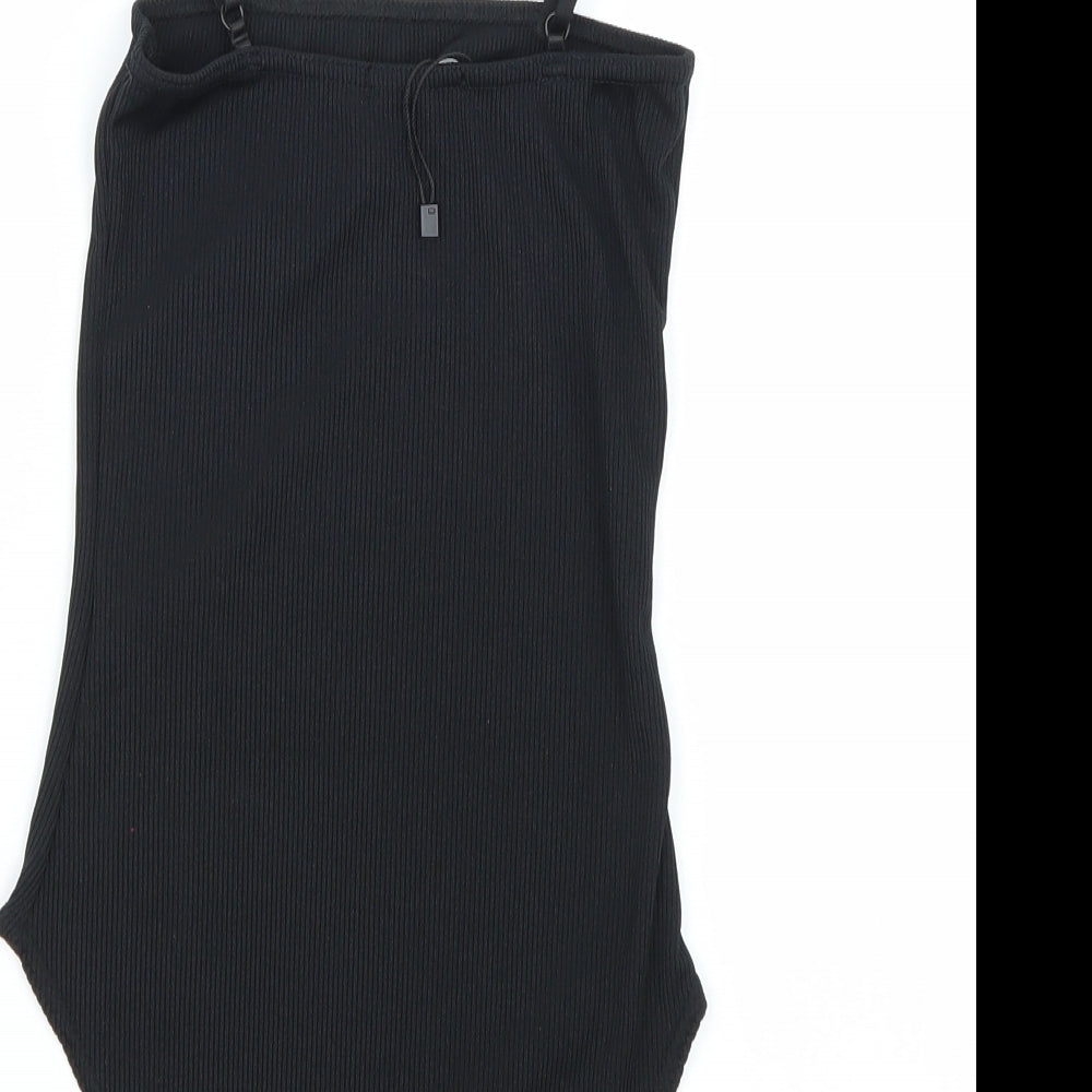 Boohoo Womens Black   Bodysuit One-Piece Size 6