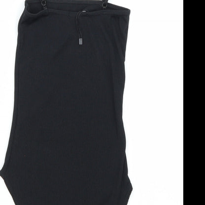 Boohoo Womens Black   Bodysuit One-Piece Size 6