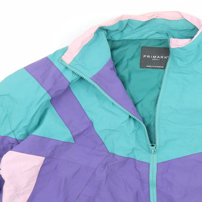 Primark Womens Purple Striped  Jacket Coat Size S