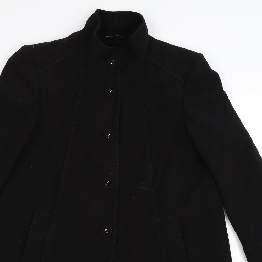 Womens UK Size 12 BHS Black Overcoat