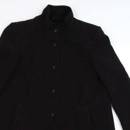 Womens UK Size 12 BHS Black Overcoat