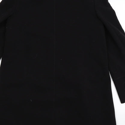 Womens UK Size 12 BHS Black Overcoat