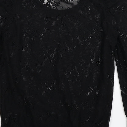 Denim Co Womens Black  Knit Pullover Jumper Size 8