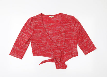 Klass Womens Red   Cardigan Jumper Size M  - Cropped
