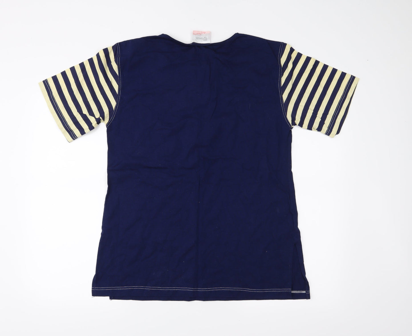 raxsta Womens Blue Striped  Basic T-Shirt Size S