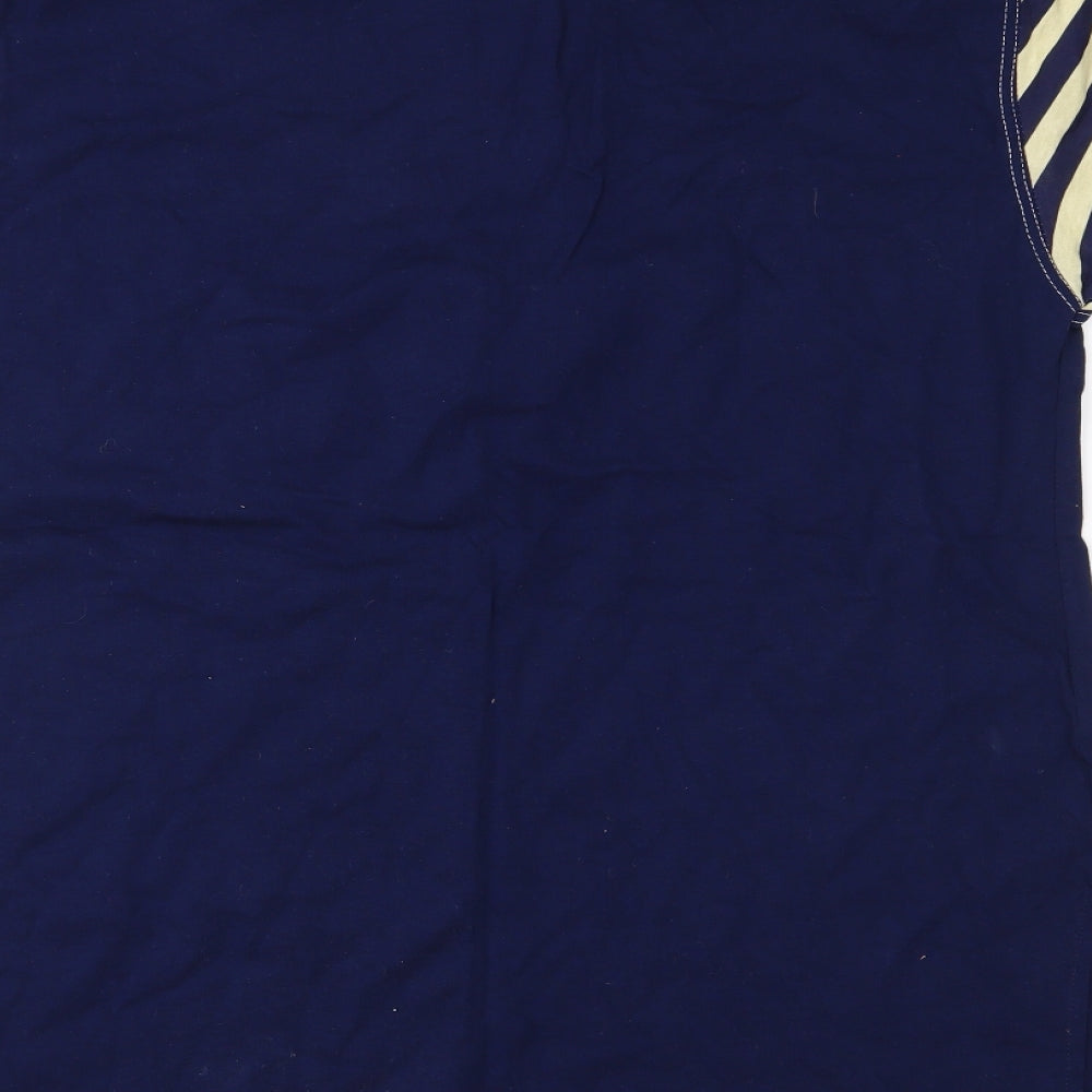 raxsta Womens Blue Striped  Basic T-Shirt Size S