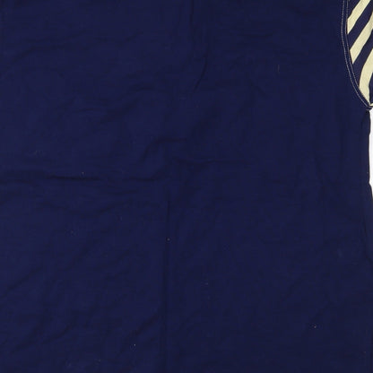 raxsta Womens Blue Striped  Basic T-Shirt Size S