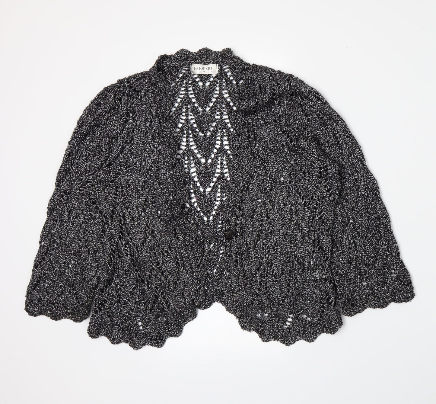 Fabrizio Womens Grey  Knit Cardigan Jumper Size M