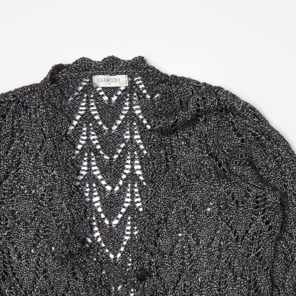 Fabrizio Womens Grey  Knit Cardigan Jumper Size M