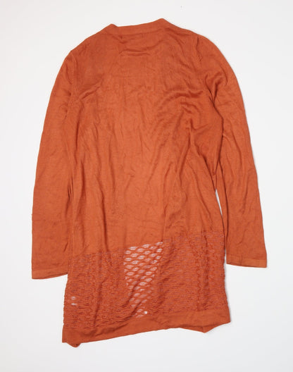 Bonmarché Womens Orange  Knit Cardigan Jumper Size M