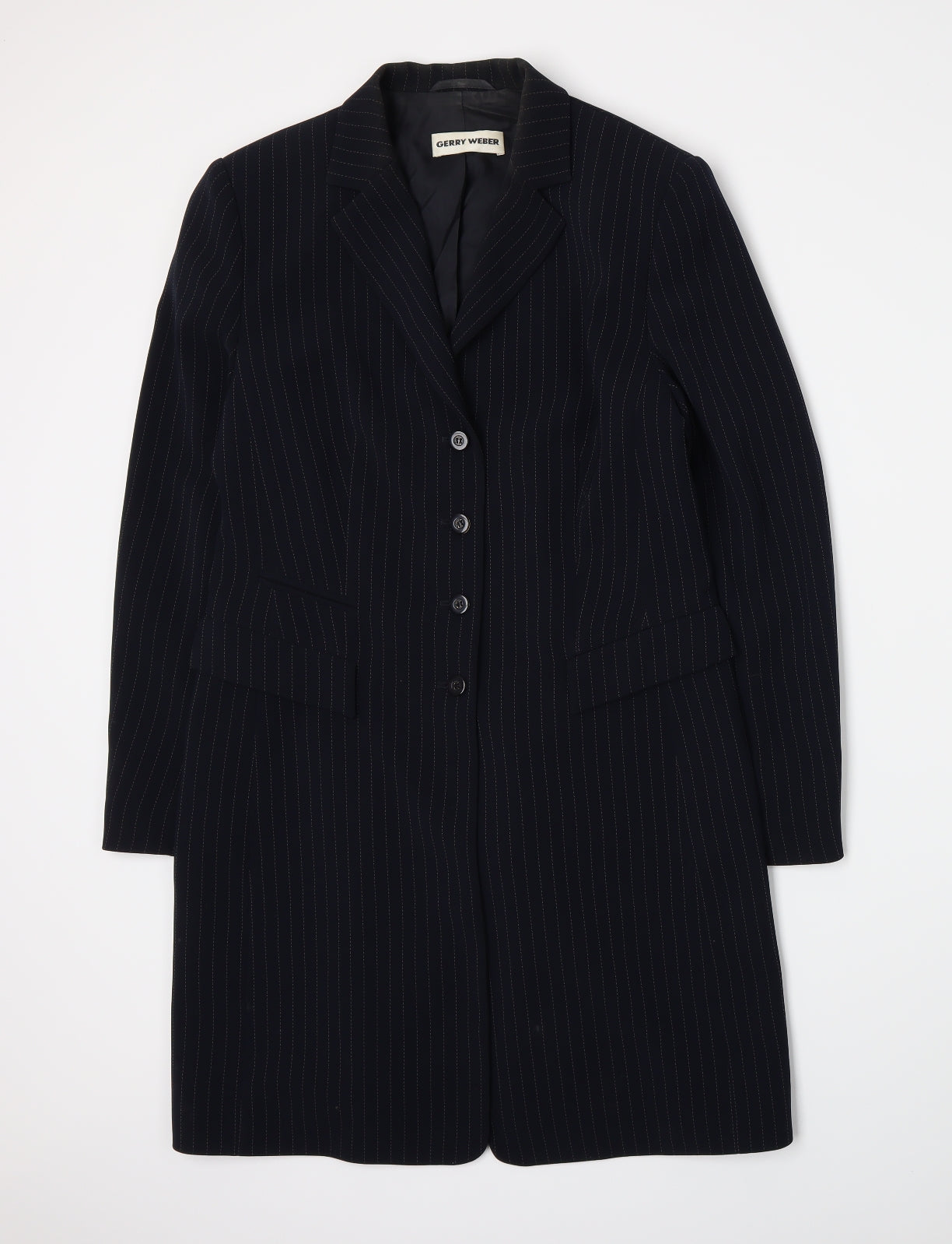 Gerry Weber Womens Blue Spotted  Jacket Suit Jacket Size 12