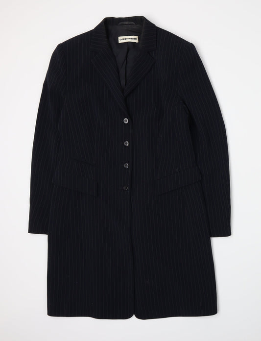 Gerry Weber Womens Blue Spotted  Jacket Suit Jacket Size 12