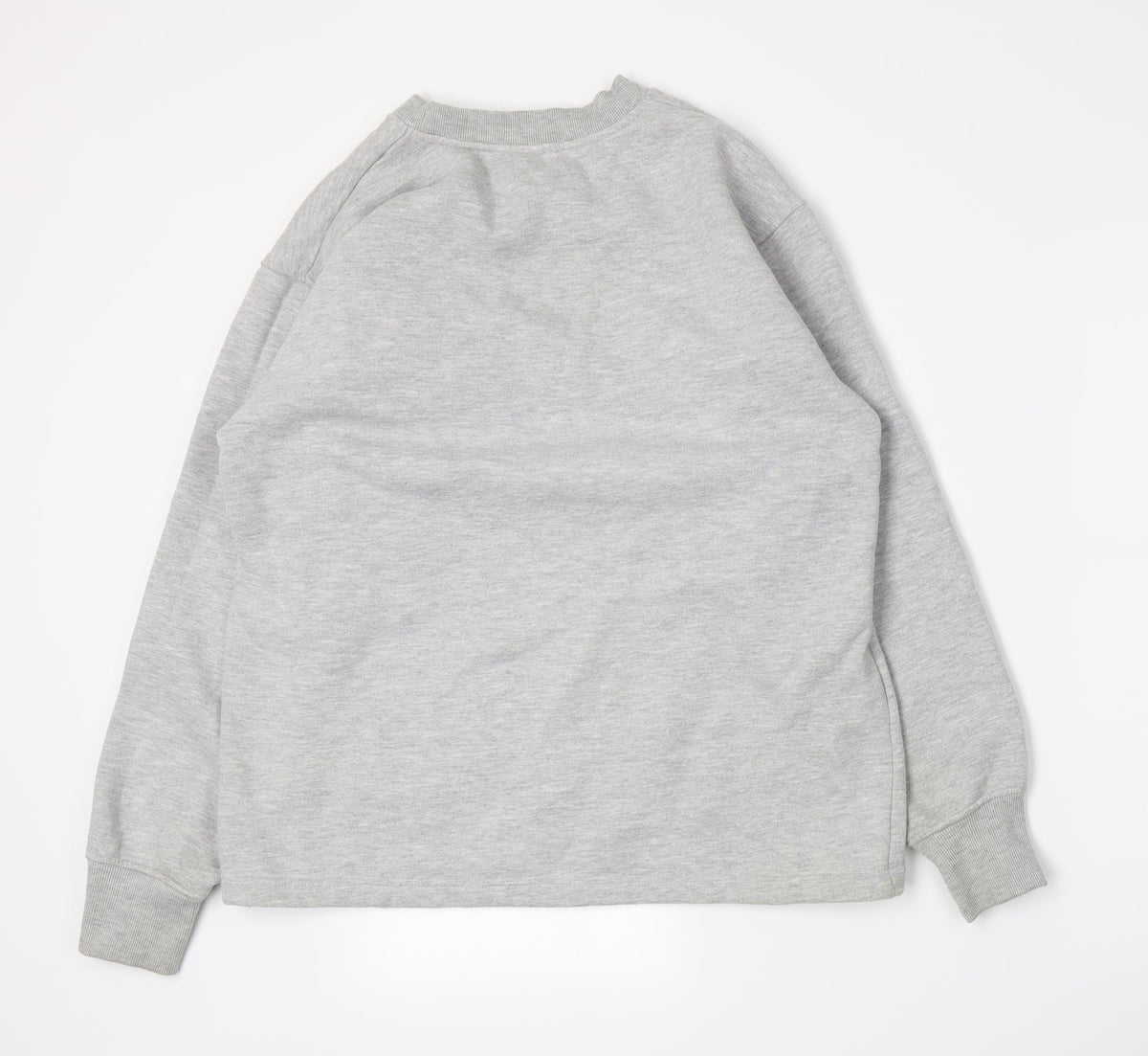 Womens Grey  Jersey Pullover Sweatshirt Size L