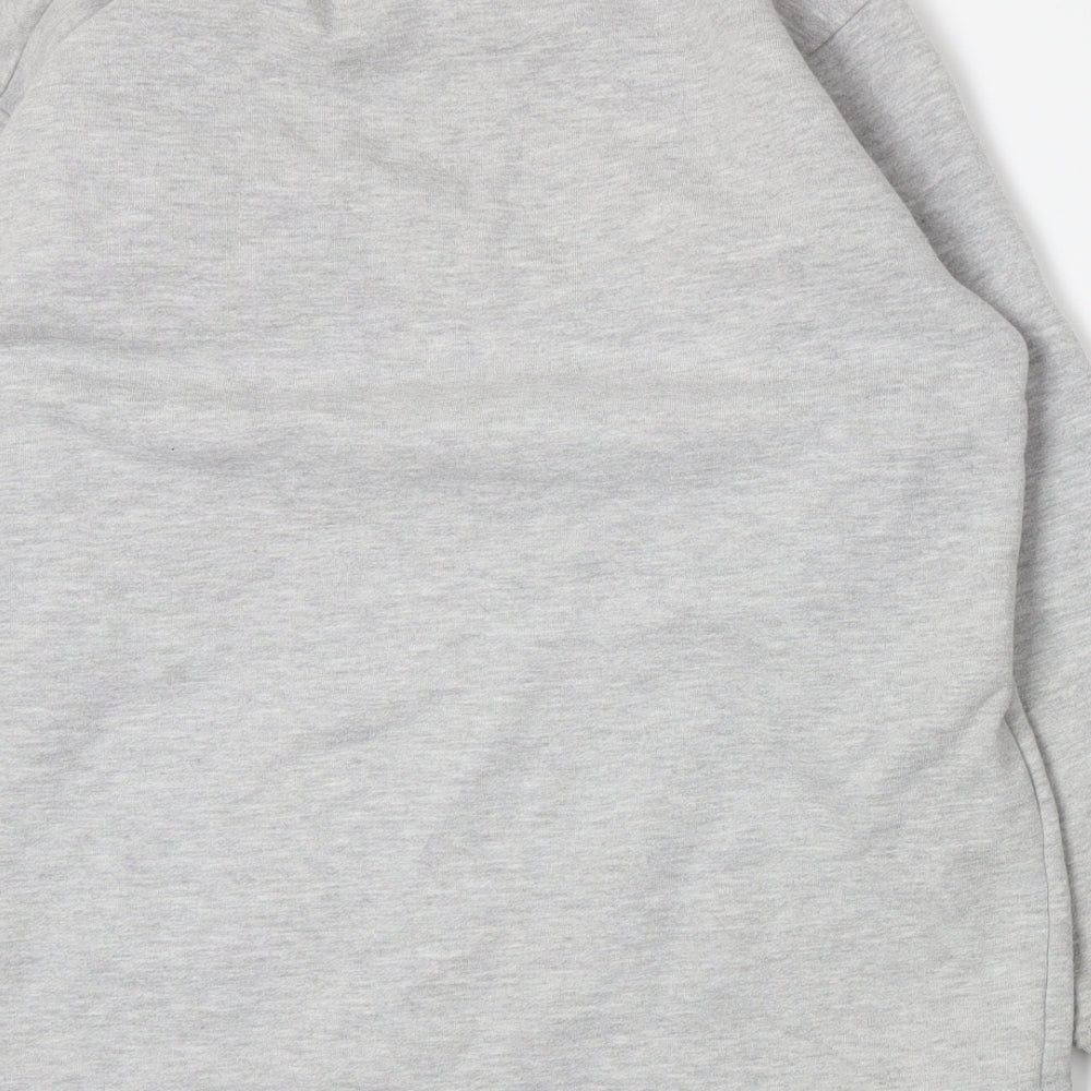Womens Grey  Jersey Pullover Sweatshirt Size L