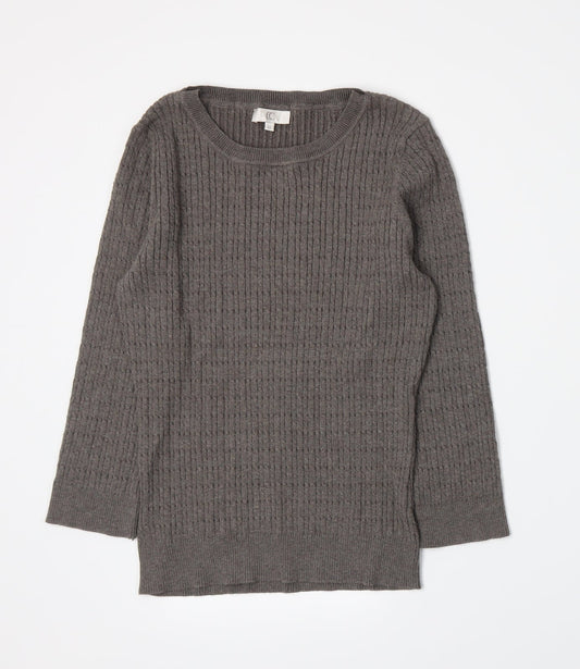 Country Casuals Womens Brown Knit Pullover Jumper Size M