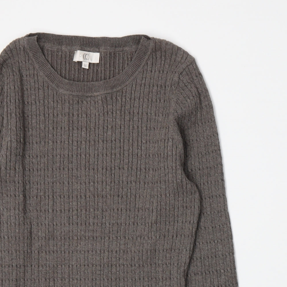 CC Womens Brown  Knit Pullover Jumper Size M