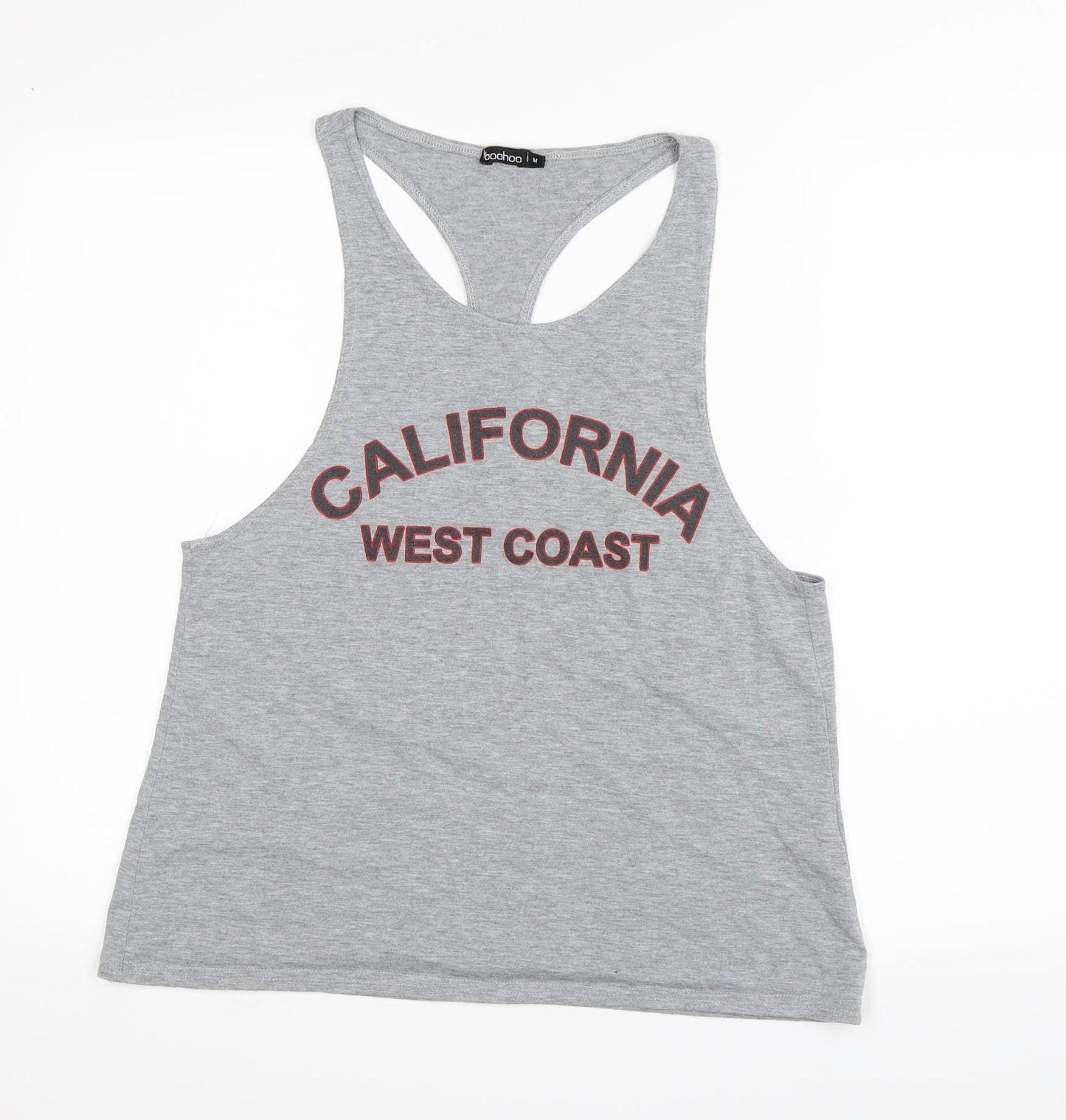 Boohoo Womens Grey   Basic Tank Size M  - Racer Back