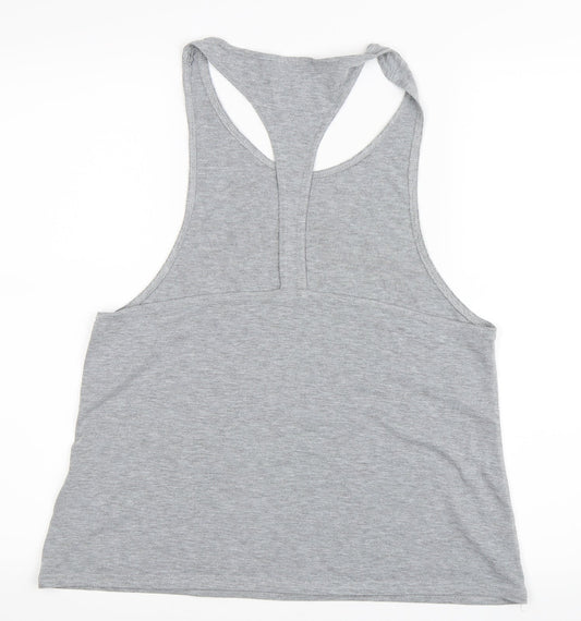 Boohoo Womens Grey   Basic Tank Size M  - Racer Back