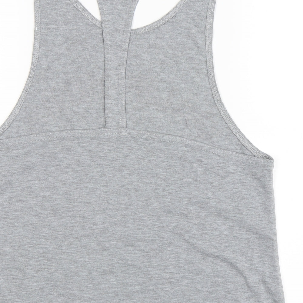 Boohoo Womens Grey   Basic Tank Size M  - Racer Back