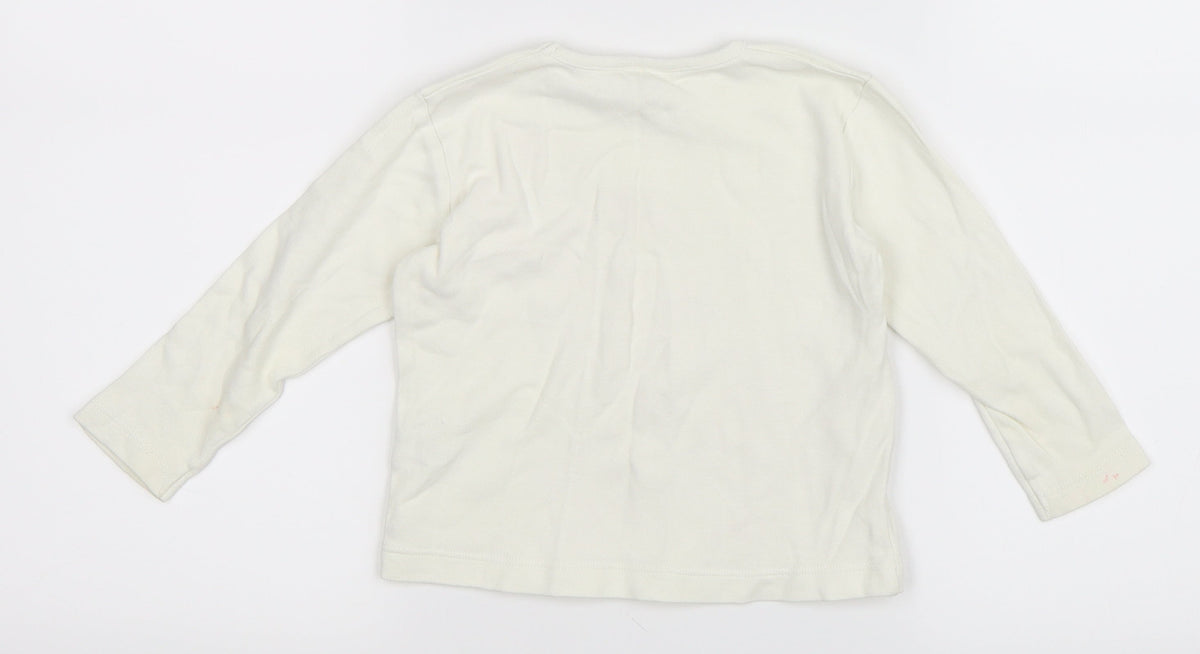 Cherokee Girls White   Basic T-Shirt Size 12-18 Months