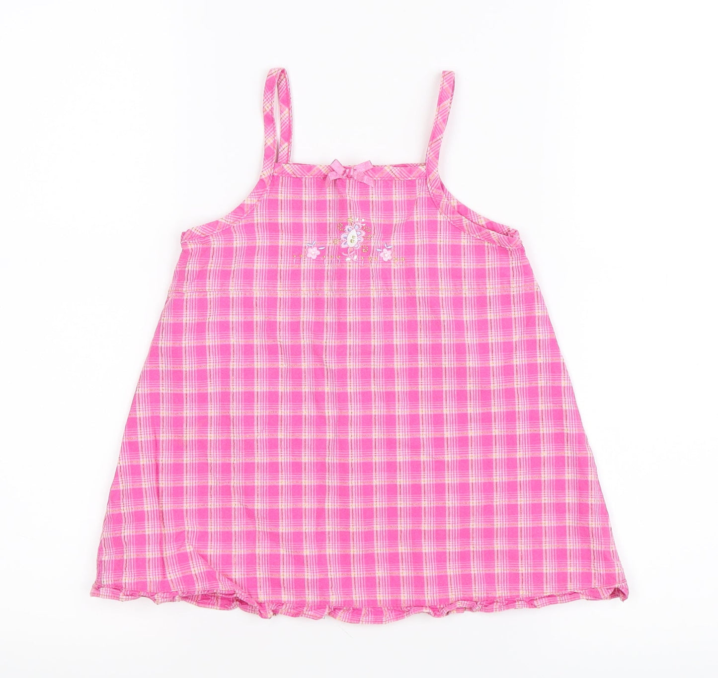 Adams Apple Girls Pink Gingham  A-Line  Size 9-12 Months
