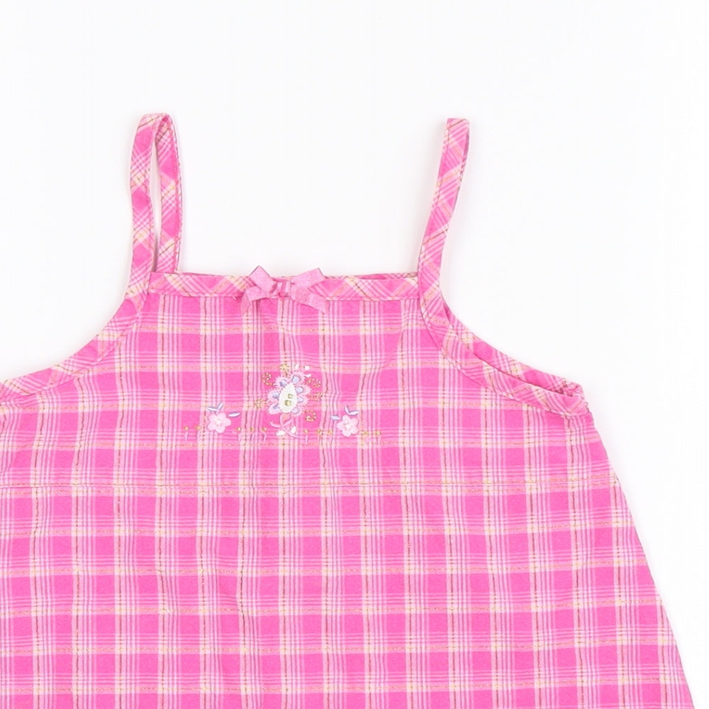 Adams Apple Girls Pink Gingham  A-Line  Size 9-12 Months