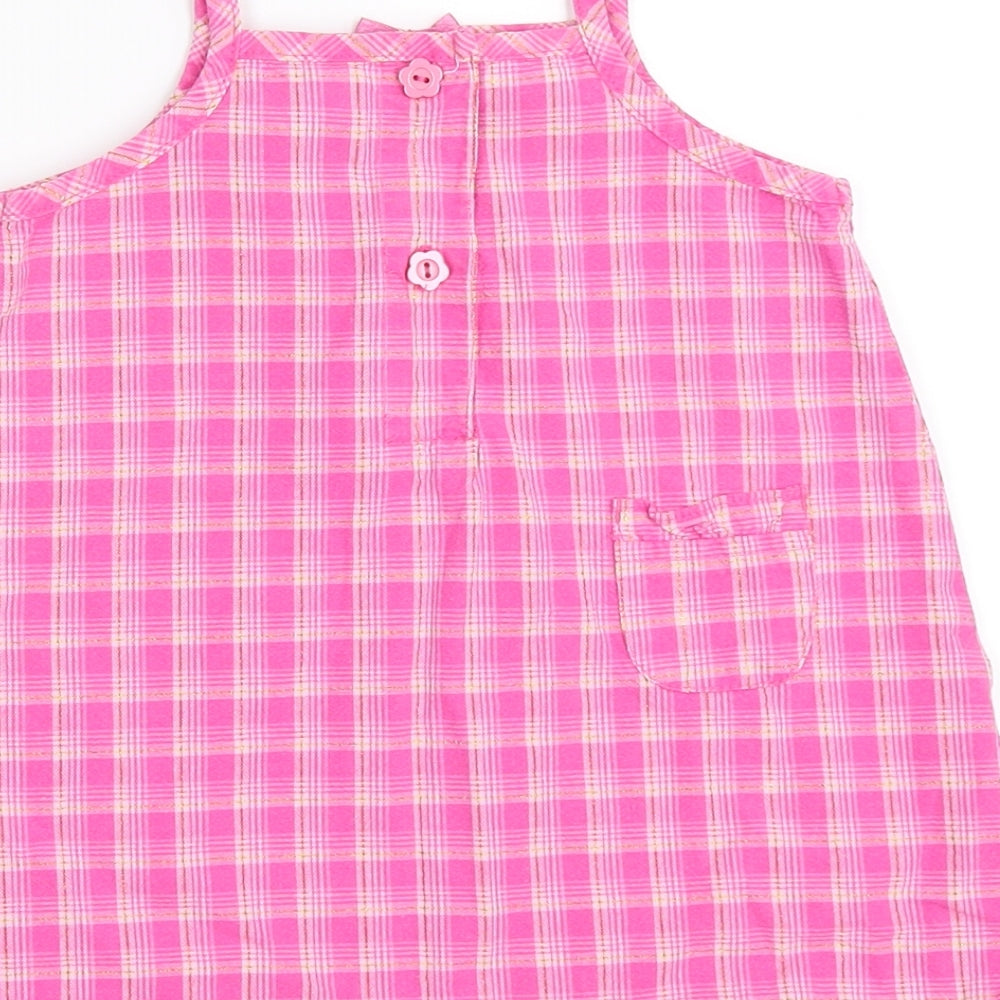 Adams Apple Girls Pink Gingham  A-Line  Size 9-12 Months