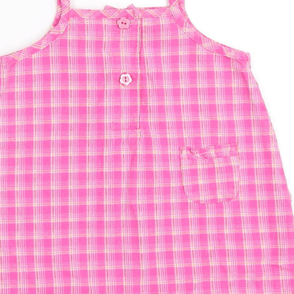 Adams Apple Girls Pink Gingham  A-Line  Size 9-12 Months