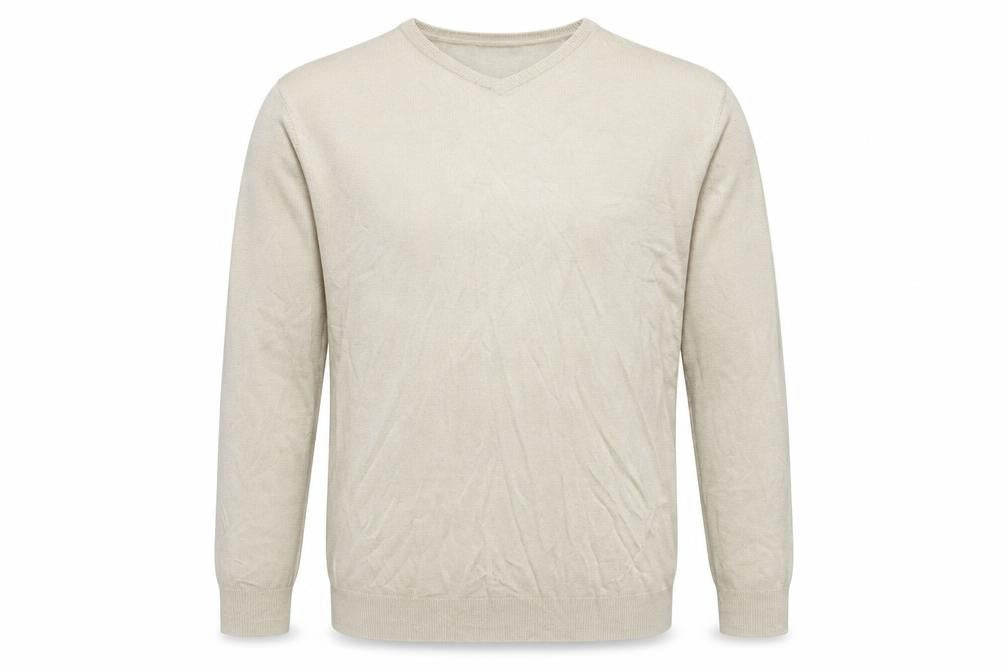 Mens UK Size L Atlantic Bay Beige Pullover Jumper