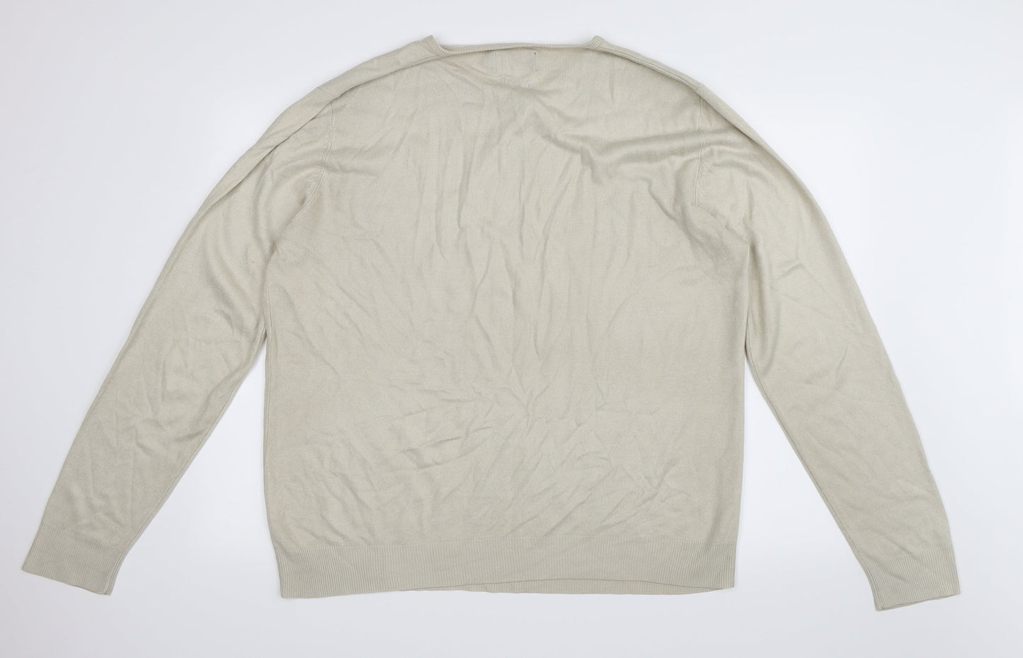 Atlantic Bay Mens Beige   Pullover Jumper Size L