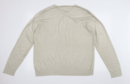 Atlantic Bay Mens Beige   Pullover Jumper Size L