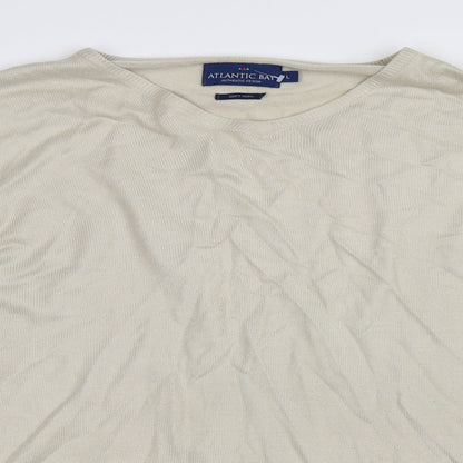 Atlantic Bay Mens Beige   Pullover Jumper Size L