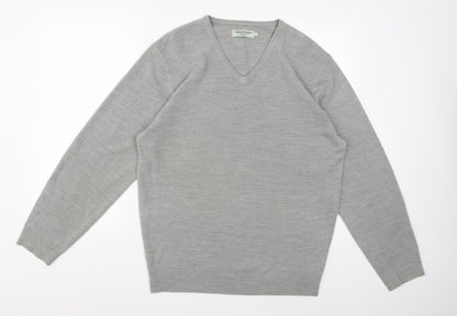Greenwoods Mens Grey  Knit Pullover Jumper Size L