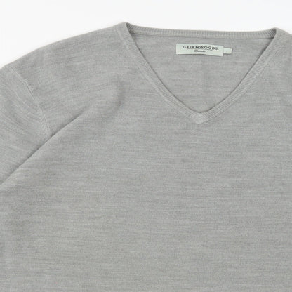 Greenwoods Mens Grey  Knit Pullover Jumper Size L