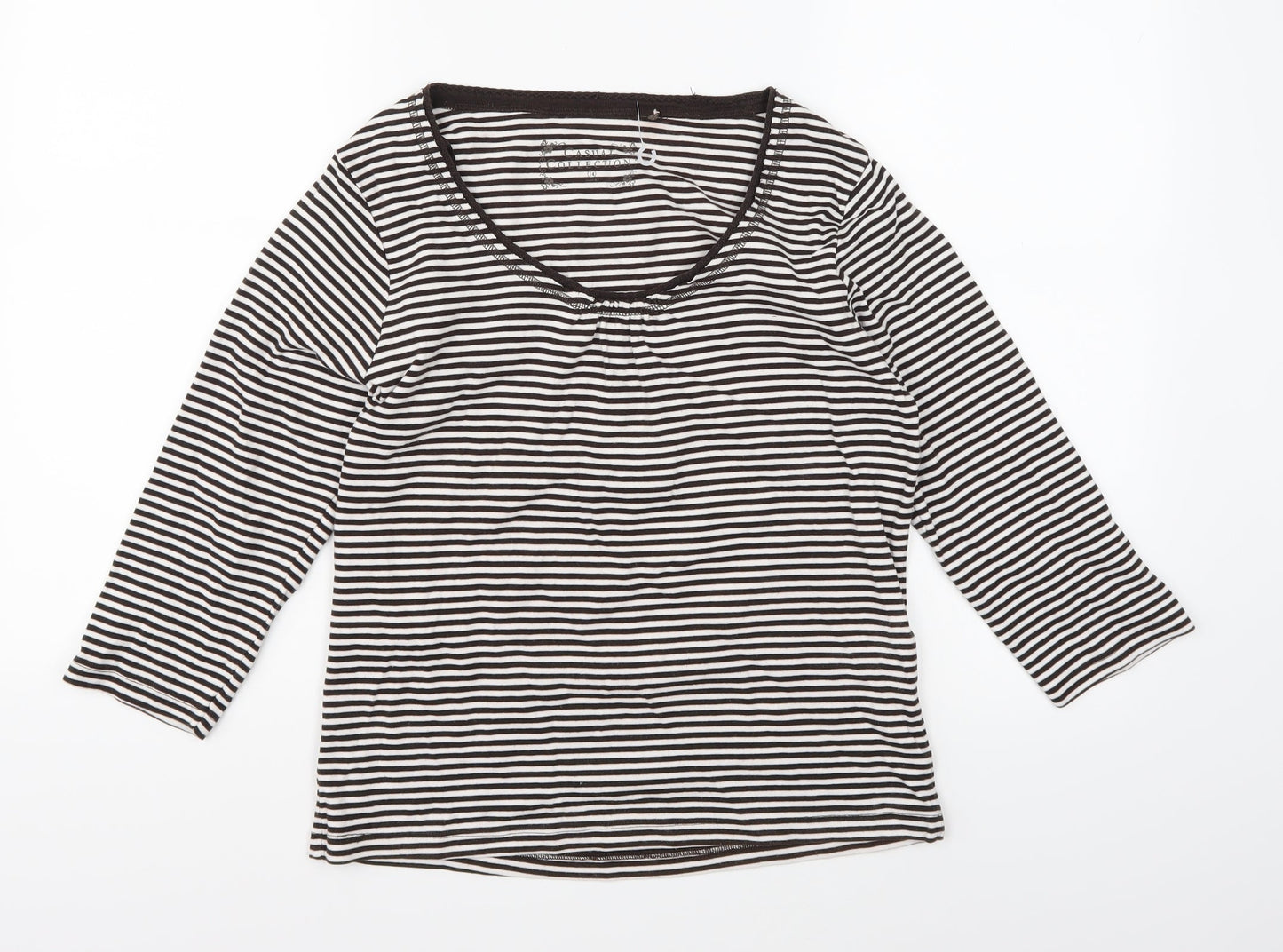 Womens UK Size 14 Casual Collection Brown Basic T-Shirt
