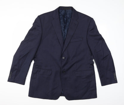 Mens UK Size 44 Greenwoods Regular Blue Suit Jacket