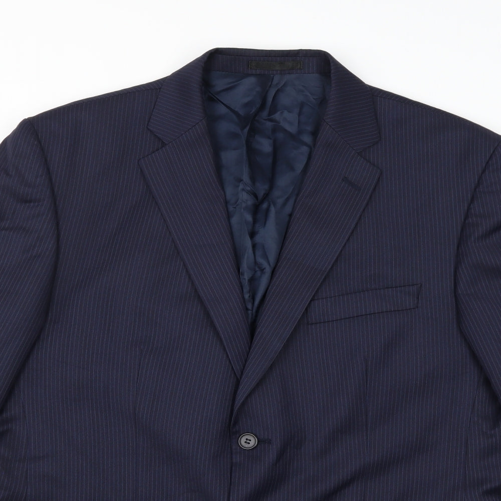 Mens UK Size 44 Greenwoods Regular Blue Suit Jacket