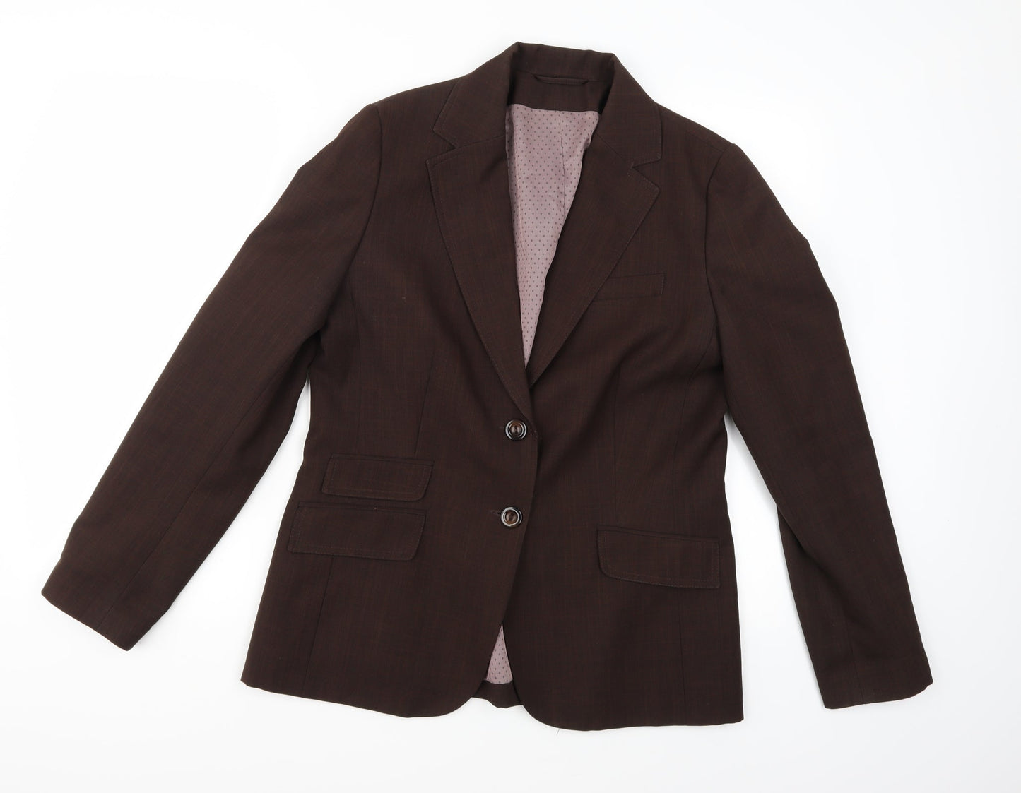 Dorothy Perkins Womens Brown  Rayon Jacket Suit Jacket Size 14