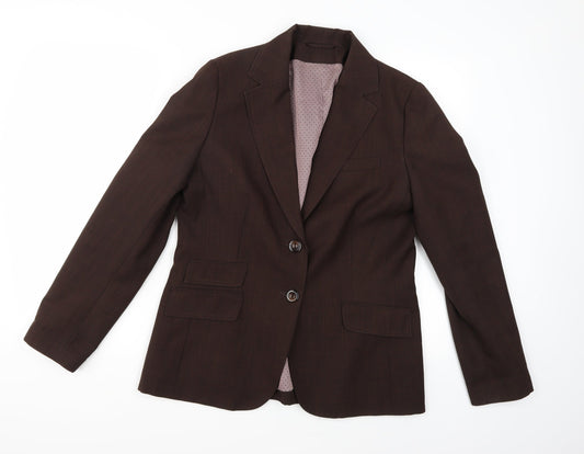 Dorothy Perkins Womens Brown  Rayon Jacket Suit Jacket Size 14