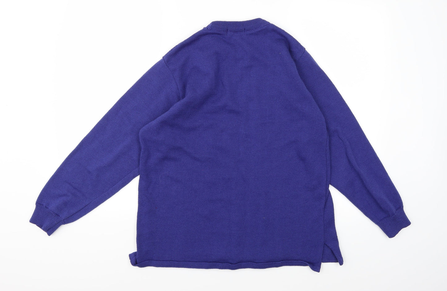Reflect Womens Blue  Knit Pullover Jumper Size L