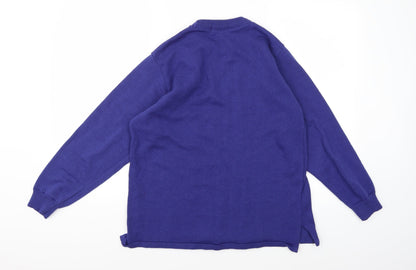Reflect Womens Blue  Knit Pullover Jumper Size L