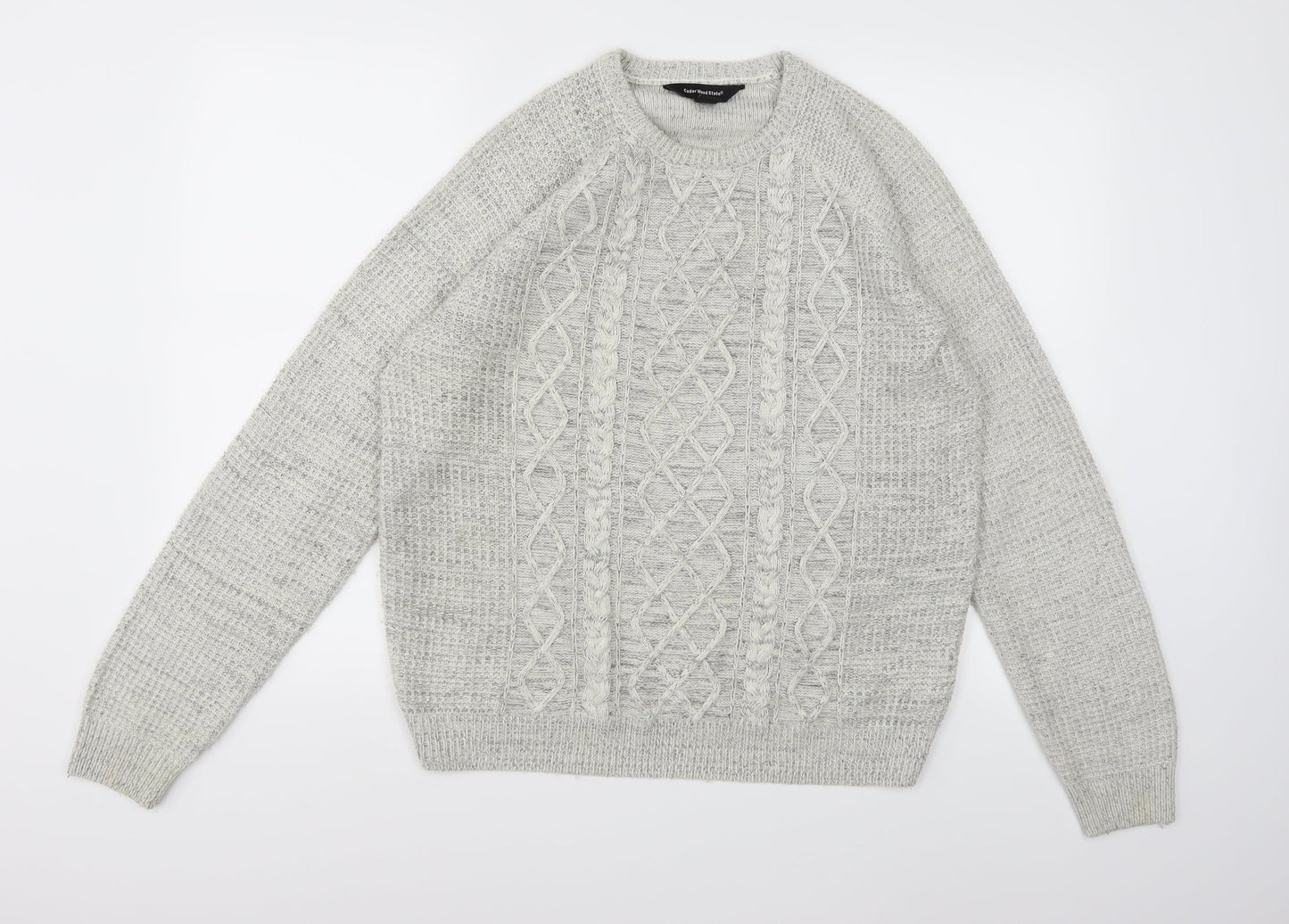 Cedar Wood State Mens Grey  Knit Pullover Jumper Size S