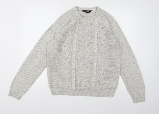 Cedar Wood State Mens Grey  Knit Pullover Jumper Size S