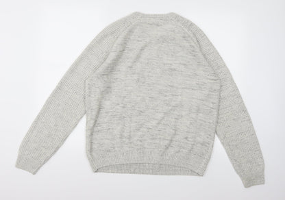 Cedar Wood State Mens Grey  Knit Pullover Jumper Size S