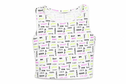 Womens UK Size XS Primark White Cropped Tank