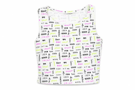 Womens UK Size XS Primark White Cropped Tank