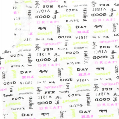 Primark Womens White   Cropped Tank Size XS  - slogan