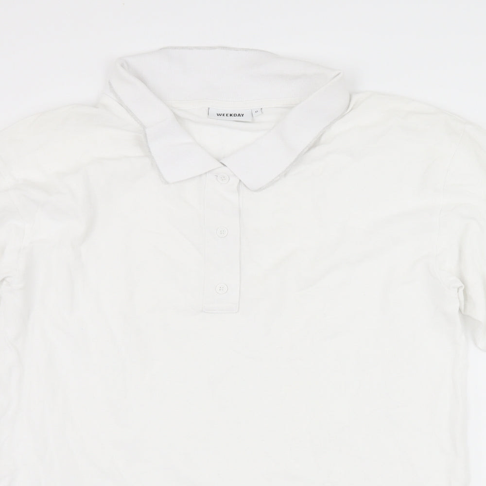 Weekday Womens White   Shirt Dress  Size XS