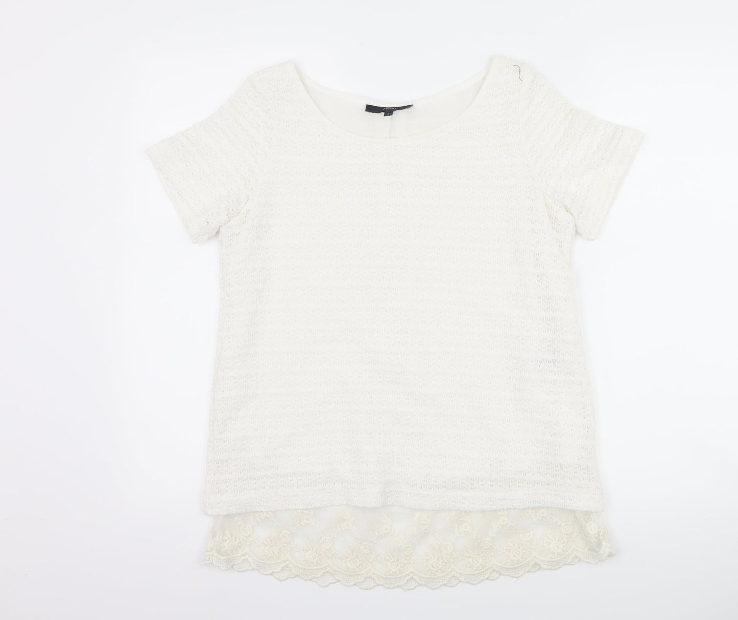 Womens UK Size 8 NEXT White Basic T-Shirt